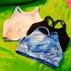 Athletic girl sports bras